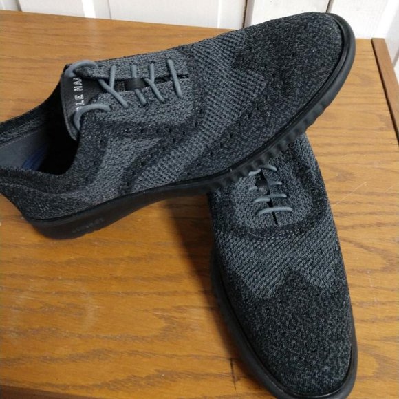 Mens Cole Haan, 2.ZEROGRAND, grey/black wing tip shoes-size 10M main image 10